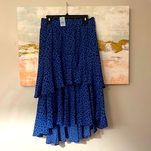 NWT! ANN TAYLOR HIGH-LOW FLORAL MIDI SKIRT